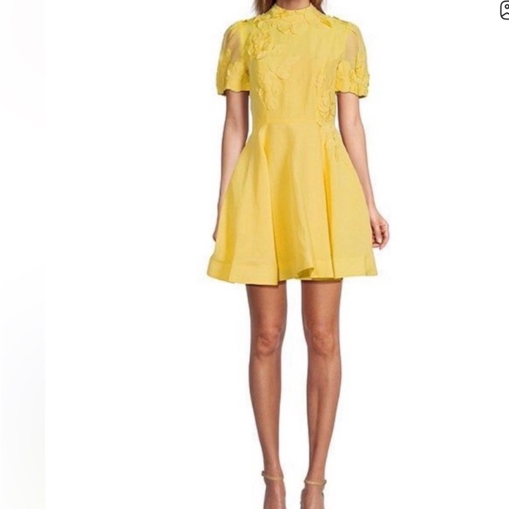 ANTONIO MELANI Yellow Floral Mini Dress - Picture 5 of 14